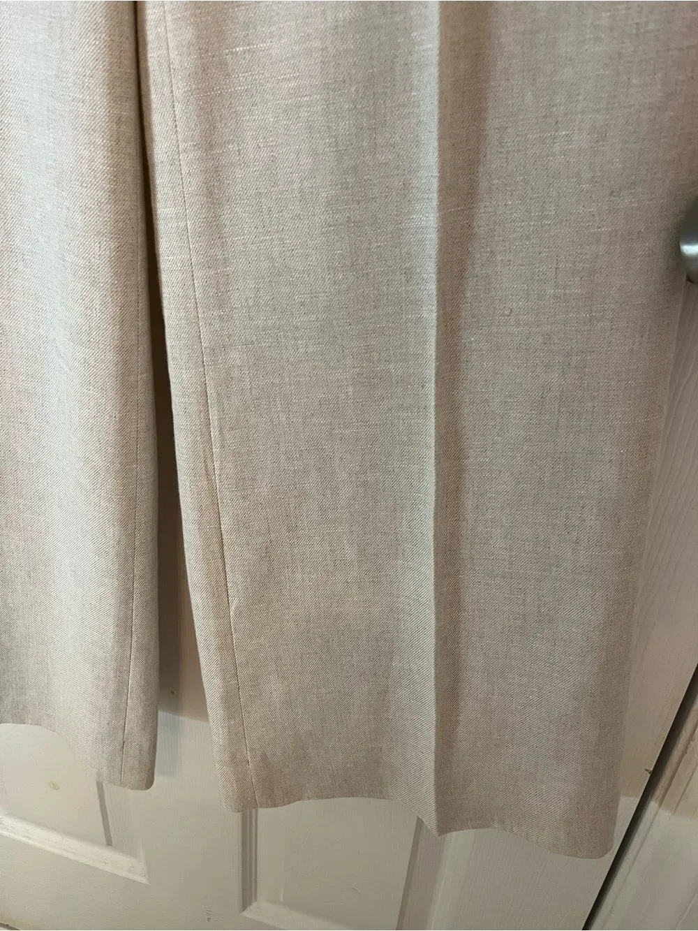 J.Crew Linen Blend Wide Leg Trouser Pants in Oatmeal Beige — Size 8 NWOT